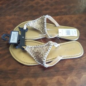 Gold/Silver sequin sandals
